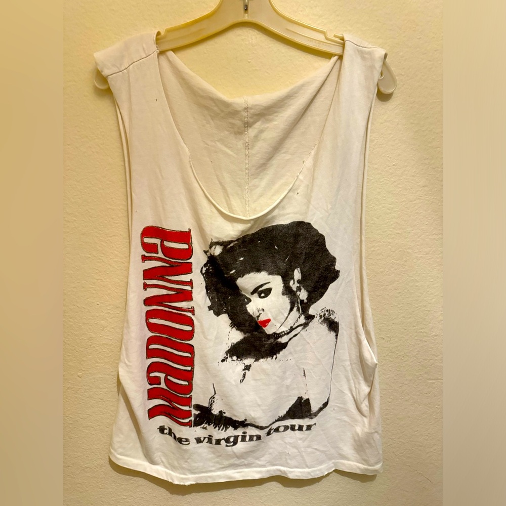 Madeworn Madonna The Virgin Tour Tank Top One Size New Without Tags Very Rare.